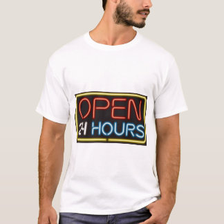 Öppna 24 timmar t-shirt