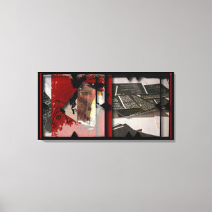 Öppna Arbeta med Open Red 11 Canvas Photomontage