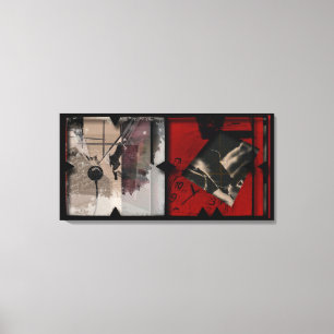 Öppna Arbeta med Open Red 12 Canvas Photomontage