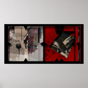 Öppna Arbeta med Open Red 12 Photomontage Poster