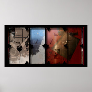 Öppna Arbeta med Open Red 13 Photomontage Poster