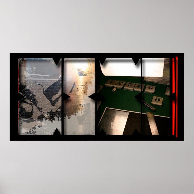 Öppna Arbeta med Open Red 14 Photomontage poster (Framsidan)