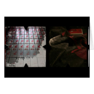 Öppna Arbeta med Open Red 16 Photomontage Hälsningskort