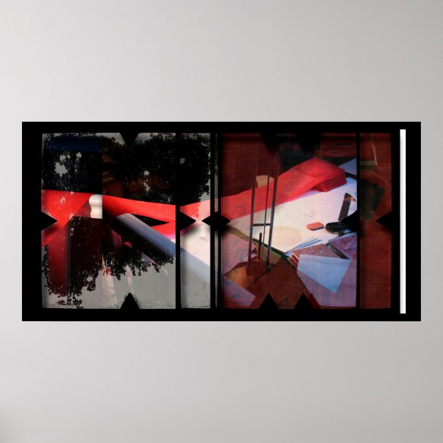 Öppna Arbeta med Open Red 17 Photomontage Poster (Framsidan)