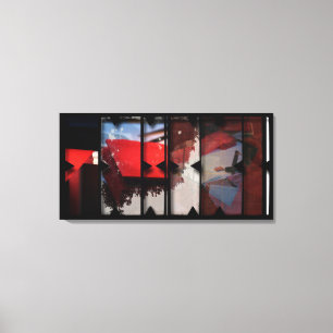 Öppna Arbeta med Open Red 18 Canvas Photomontage
