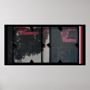 Öppna Arbeta med Open Red 1 Photomontage Poster