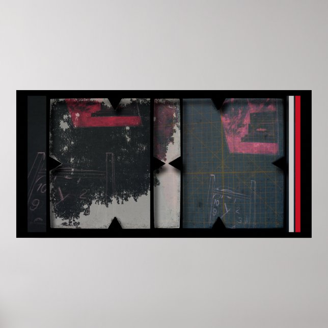 Öppna Arbeta med Open Red 1 Photomontage Poster (Framsidan)