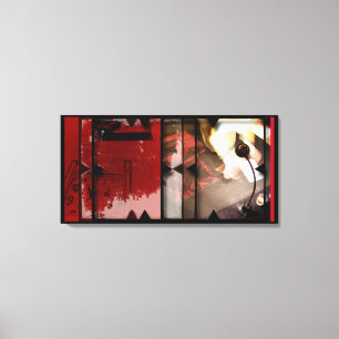 Öppna Arbeta med Open Red 2 Canvas Photomontage