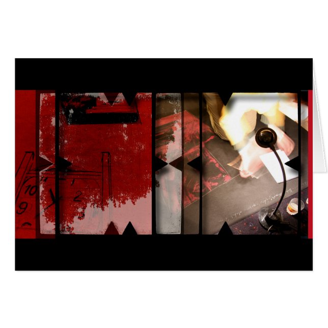 Öppna Arbeta med Open Red 2 Photocollage Hälsningskort (Framsidan Horizontal)