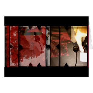 Öppna Arbeta med Open Red 3 Photocollage Hälsningskort