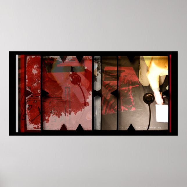 Öppna Arbeta med Open Red 3 Photomontage poster (Framsidan)