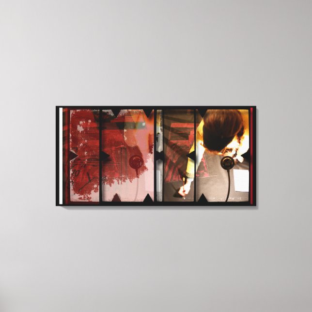 Öppna Arbeta med Open Red 4 Canvas Photomontage (Framsida)