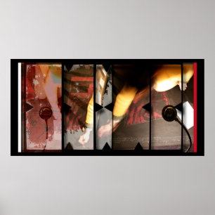 Öppna Arbeta med Open Red 5 Photomontage Poster