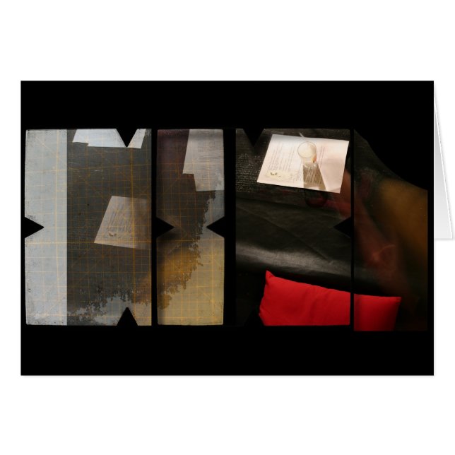 Öppna Arbeta med Open Red 8-bilder Hälsningskort (Framsidan Horizontal)