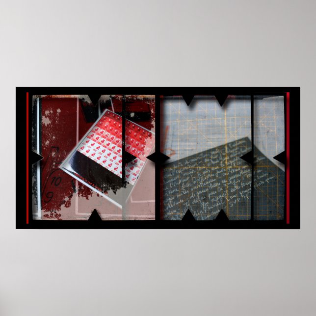 Öppna Arbeta med Open Red 9 Photomontage Poster (Framsidan)