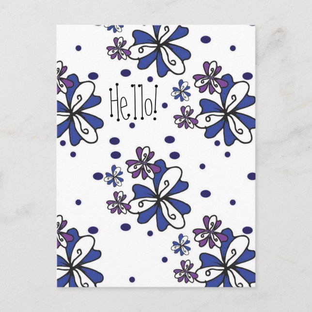 Öppna Bloom Hej-vykort Vykort (Framsida)