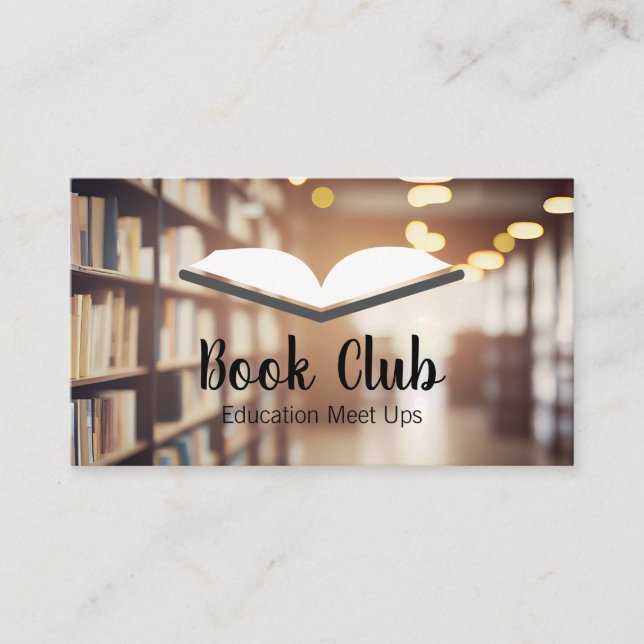 Öppna Bok | Bibliotek | Utbildning Visitkort (Framsida)