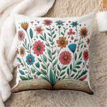 Öppna bok blommor Large