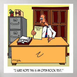 Öppna Bok-ledartest Poster