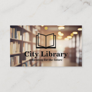 Öppna Bok Logotyp   Offentlig Bibliotek-bakgrund Visitkort
