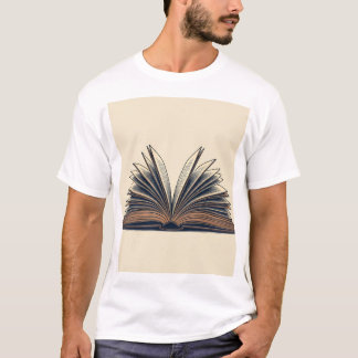 Öppna Bok-sidor, vända Literära Escape Infinite St T Shirt