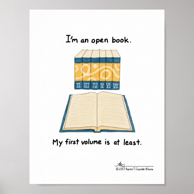 Öppna Bok-utskrift Poster (Framsidan)