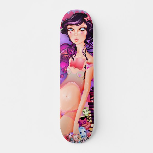 Öppna bokflickan mini skateboard bräda 18,7 cm (Framsida)