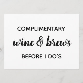 ÖPPNA Bröllop-tecken PUB Inbjudningar