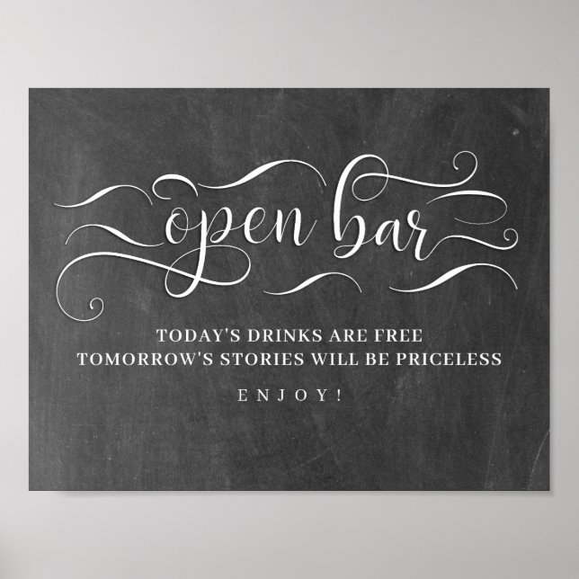 Öppna Bröllopsdag för Pub- Poster (Framsidan)