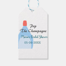 Öppna champagne blå bröllopsdusch lägg till namn d