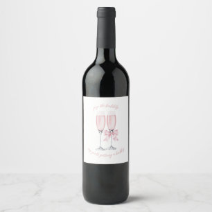 Öppna champagnen Min tjej ska gifta sig Design Vinflaska Etikett