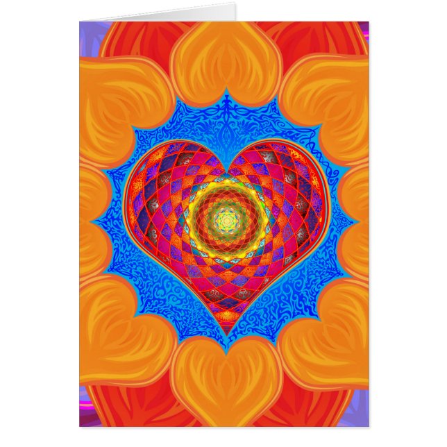 Öppna ditt hjärt-hälsningskort hälsningskort (Framsidan)