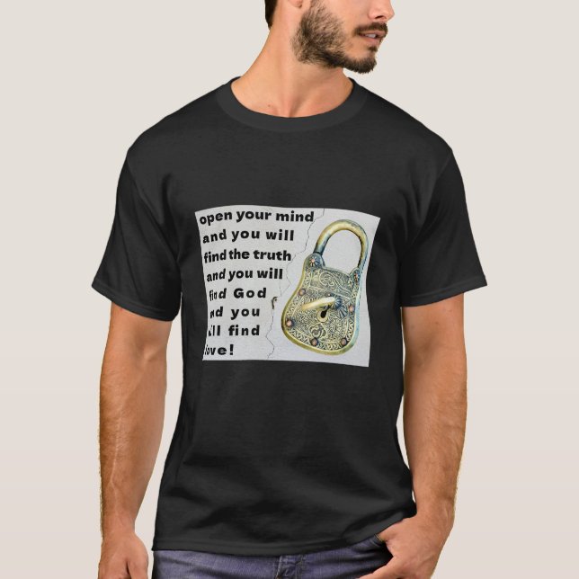 Öppna ditt sinne (mörk) T-Shirt (Framsida)