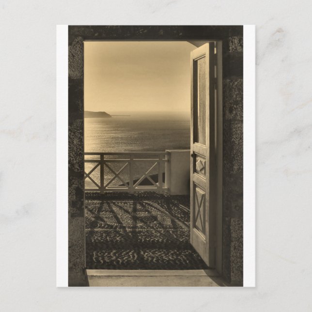 Öppna dörr-Retro Vykort (Framsida)