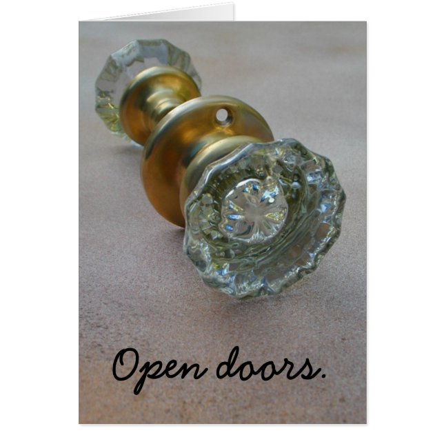 Öppna dörrar. hälsningskort (Framsidan)