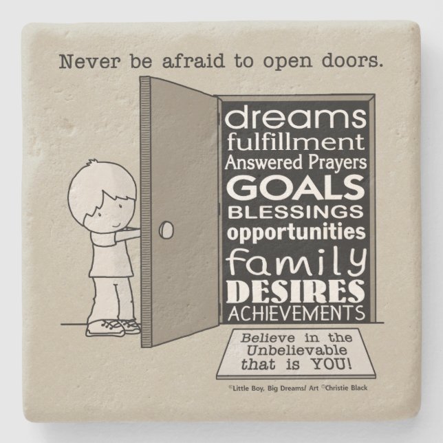 Öppna dörrar underlägg sten (Framsidan)