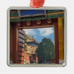 Öppna dörren vid den förbjudna staden - Peking, Ch Julgransprydnad Metall