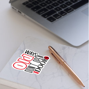 Öppna ett nytt dörrcitat svart brev klistermärken