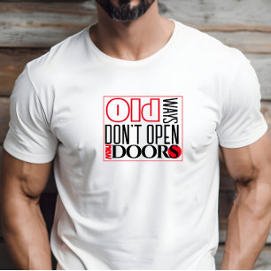 Öppna ett nytt dörrcitat svart brev t shirt