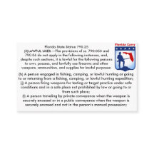 Öppna Florida skjutvapen bär lagvisitkortar.