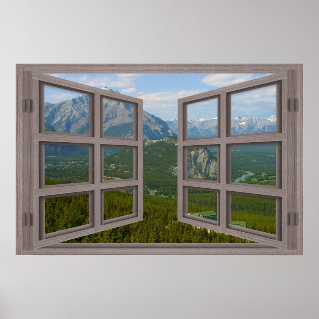 Öppna fönster för Banff Canada 6 Pane Poster (Framsidan)