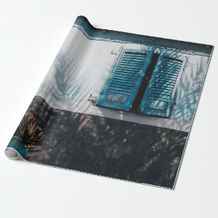 ÖPPNA FÖNSTER MED LÅNGVARIG BLÅ PRESENTPAPPER