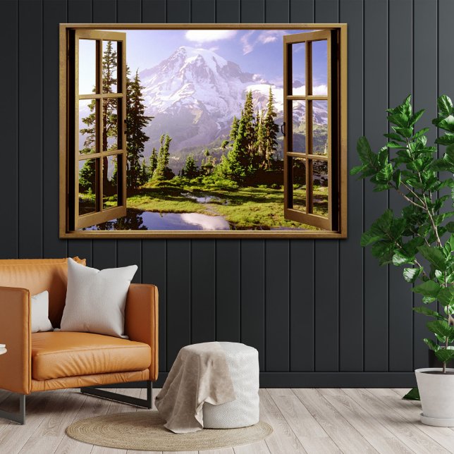 Öppna fönster på Mt. Rainier Poster (Skapare uppladdad)