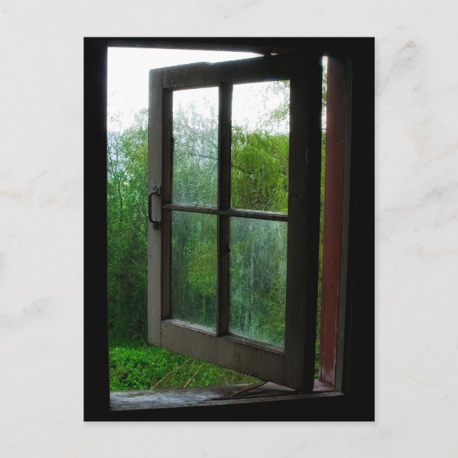 Öppna fönster vykort (Framsida)