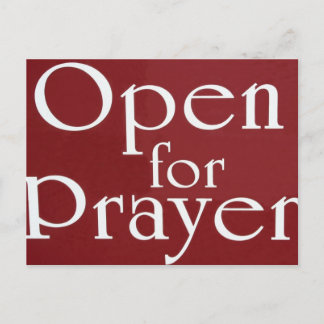 Öppna för Prayer-tecken Vykort