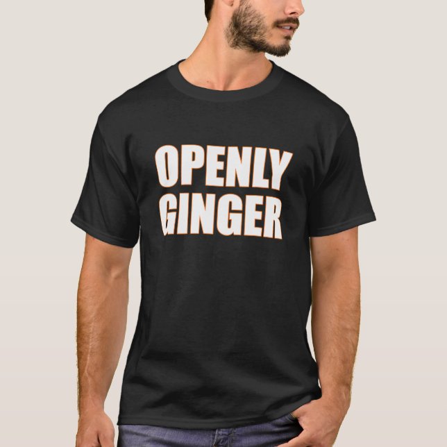 Öppna Ginger Rödhårig Hair Freckles Blek Skin T S T Shirt (Framsida)