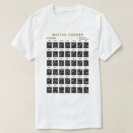 Öppna gitarrackord framifrån och bakifrån t shirt