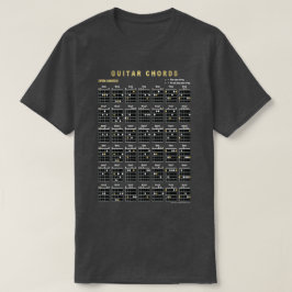 Öppna gitarrer på framsidan och baksidan t shirt