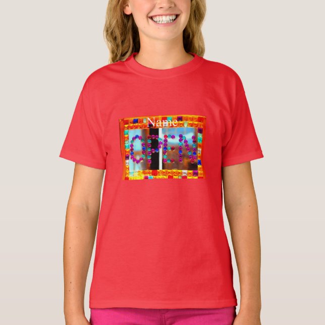 Öppna glascirklar för skyltglas t shirt (Framsida)