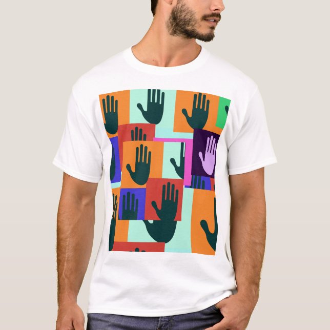 Öppna handsymbol t shirt (Framsida)